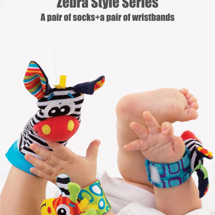 4pcs/Set Baby Infant Wrist Rattle Socks Toys 0-12 Month Girl Boy Early Educational Development Cute Toddlers Sensory Gifts