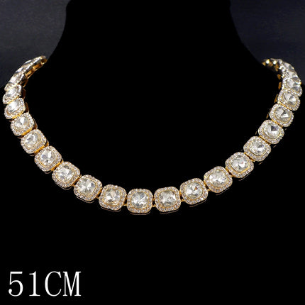 Hip hop Men Iced Out Cuban Link Chain Necklace for Men withPanda Tiger Shark Lip Heart Dollar Pendant Wholesale Jewelry Gifts