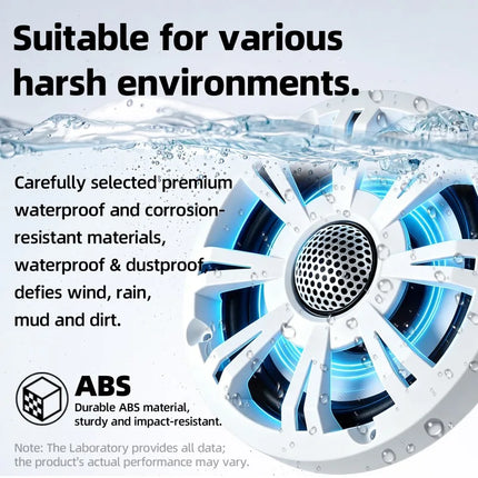 1pcs 6.5 Inch Boat Speaker 800W With LED Lights Coaxial Speakers Waterproof IP66 Audio Speaker For Yachts Motorboat Golf Cart RV