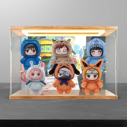 Bandai Naruto Shippuden Beast Party Plush Blind Box 15cm PVC Vinyl Doll Kawaii Figure Desk Decoration Collectible Gift for Fans