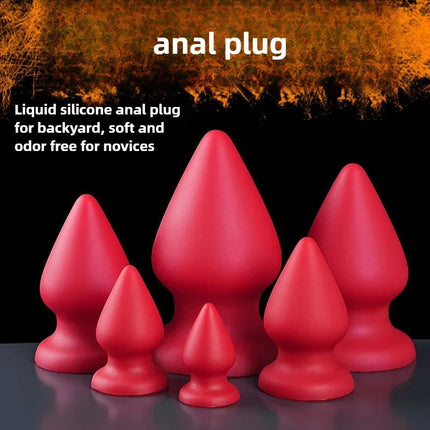 6 sizes Huge Anal Plug Comfortable Silicone Anal Dildo Suction Cup Big Butt Plug,Anal Dilator Adult Anal Sex Toys for Women Anus