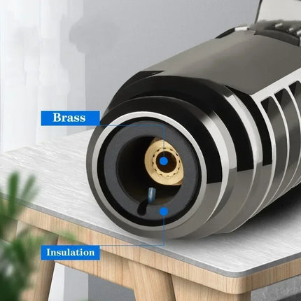 1800° High Temperature Spray Gun  Butane Gas Lighter Metal Outdoor Wind-proof Blue Powerful Flame Torch Jet Lighter Welding Tool