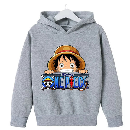 Anime "One Piece" hoodie for the "Wanderer Roronoa Luffy" version. Roronoa Luffy's style streetwear for children.boys and girls