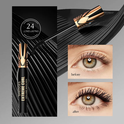 Extreme Curl Mascara - Waterproof Smudge-Proof Long-Lasting Thick Lashes