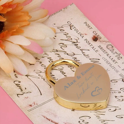 1PC Diy  Personalized Name  Engrave Padlock  For Jewelry Box Small Wooden Box