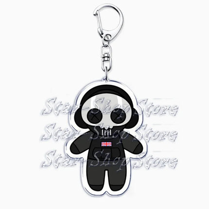 Hot Military Game Ghost Chibis Keychains for Accessories Cod Soldier Soap Simon Riley Keyring Jewelry Fans Friends Gaming Gifts