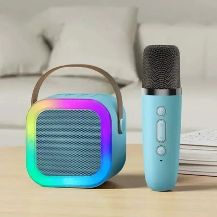 Bluetooth K12 Karaoke Machine Portable 5.3 PA Speaker System with 1-2 Wireless Microphones Home Family Singing Children's Gifts