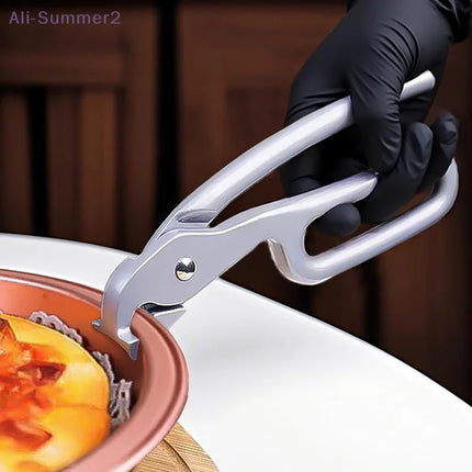 {MX} Aluminum Pan Tongs Pizza Gripper For Deep Pizza Pan Anti Scalding Bowl Holder Stone Pot Gripper Clip Hot Plate Clamp