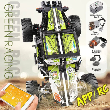MOULD KING 18002 Technical Car Toys The MOC-19517 APP&RC Motorized 4WD RC Buggy Model Building Block Brick Kids Christmas Gift