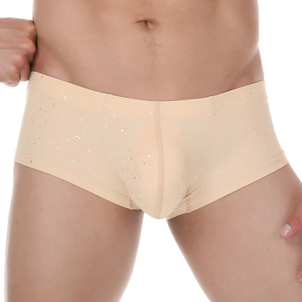 Underwear Men Panties Sexy Boxers Shorts Mens Sequin Bulge Pouch BoxerShorts Underpants Plus Size