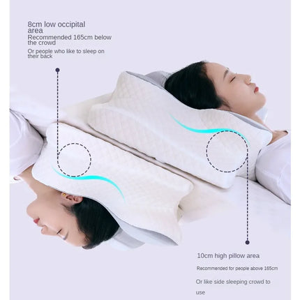 New Memory Foam Pillows Butterfly Shape Relaxing Cervical Slow Rebound Neck Pillow Pain Relief Sleeping Orthopedic Pillow Beding