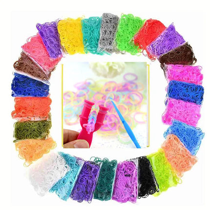 600Pcs Refill New Loom Rubber Bands Bracelet for Kids Hair Rubber Loom Bands Make Woven Colorful Necklace DIY Toy Children Gift