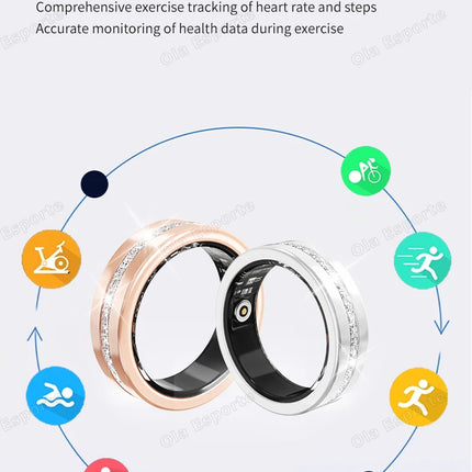 2026 New Smart Ring Lady Heart Rate Sleep Health Monitor Menstrual cycle detection IP68 Waterproof Fashion Sport Rings Women Men