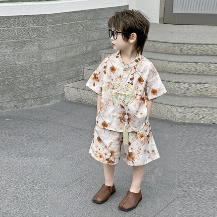 Kung Fu Uniform Hanfu Tai Chi Tai Ethnic Style Wushu Kids Clothes Children's Clothing Traditional Boys Sets Cosplay Costumes