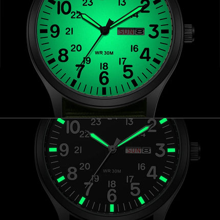 2024 TPW Field Watch Easy Reading Fabric Strap 24-Hour Display Quartz Movement