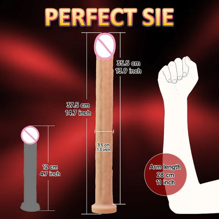 Realistic Long Dildo Penis Anal Vaginal Stimulator Liquid Silicone Dildos Sex Toys for Women Lesbian Couples Men Gay Adult Anal