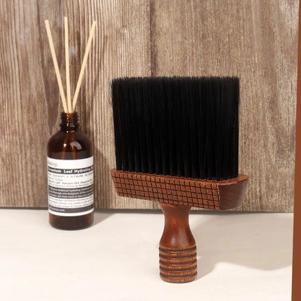 1pc salon hair wooden handle brush, hair styling tool, neck cleaning, facial dust removal,special for real hair wigs