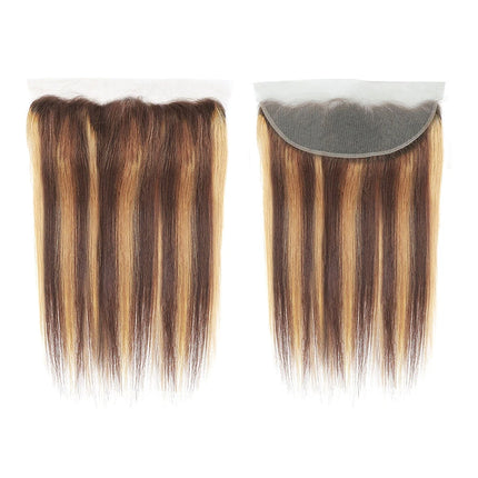 P4/27# Highlight 360 Lace Frontal Only Straight Ombre Honey Blonde 2x6 4x4 5x5 13x4 Lace Closure P4/27# Human Hair Extensions