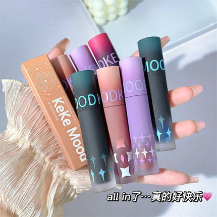 Pigeon Blood Red Matte Lipstick Waterproof and Lasting Blue Gothic Lip Gloss Sexy Punk Black Lip Tint Dark Lip Cream Makeup