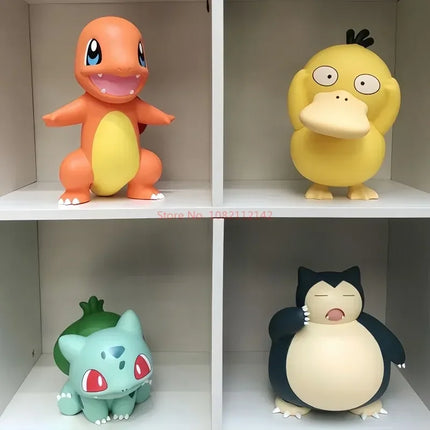 Pokemon Large Figure Squirtle Pikachu Charmander Eevee Collectible Figurine Ornament Youth Toy Birthday Gift For Fans Collectors