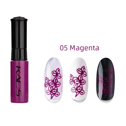 KADS Nail Art Stamping Polish 1 Bottle White Black Gold Stamping Nail Lacquer of Acrylic Paint Tool Beauty Decoration Vernish
