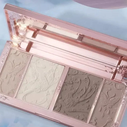 Flower Knows Makeup Butterfly Cloud Collar Collection Embossed Highlight&Contour Luminador Contouring Kit Palette Face Powder I