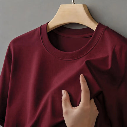 Man Summer Cotton Soft Tops Breathable Comfortable Short Sleeve Simple Beach T Shirt Basic Sport Tees 15 Color O-Neck Tee Shirts