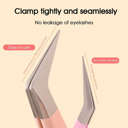 New Arrival 402 Stainless Steel Lash Grafting Tools 45 Degree Non-magnetic High Precision Curved Lashes Tweezers Easy to Operate