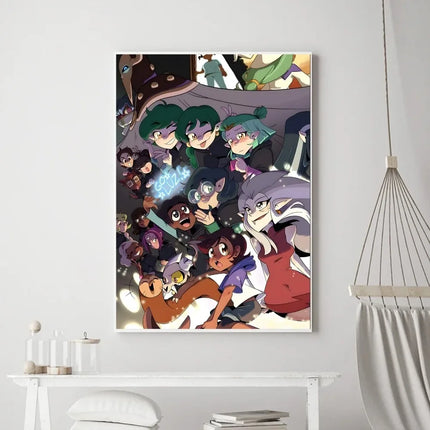 Cartoon The O-Owl House Poster Vintage Poster Prints Art Home Canvas Painting Bathroom Kitchen Bar Accessories Wall Sticker