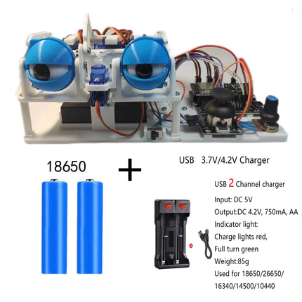 APP Control and Joystic Control SG90 Robotic Eye For Arduino Robot Eyes DIY Kit 3D Printing ESP32 Programmable Robot Starter Toy