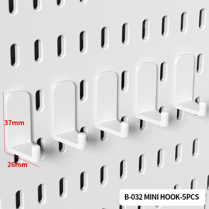 Home Study Storage Pegboard: Suitable for Displaying Figurines, Desk-Top Standing & Clip-On Storage for Furniture Items
