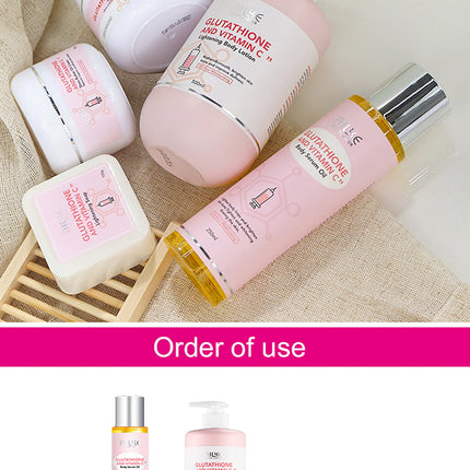 AILKE Whitening Skin Care Set, With Glutathion Vitamin C, Brighter Smoother Skin, Reduce Dark Spots, Clean Skin, Moisturizing