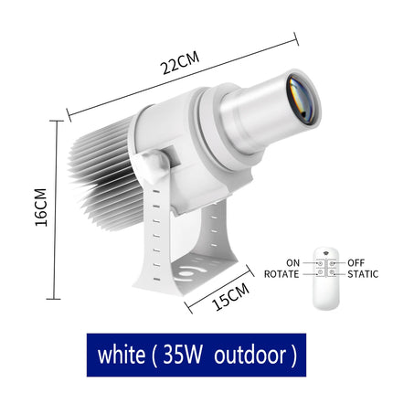 Custom Led HD Gobo Logo Projector Indoor Outdoor Ip67 Waterproof Rotating Advertising Image Projection Light For Floor Wedding