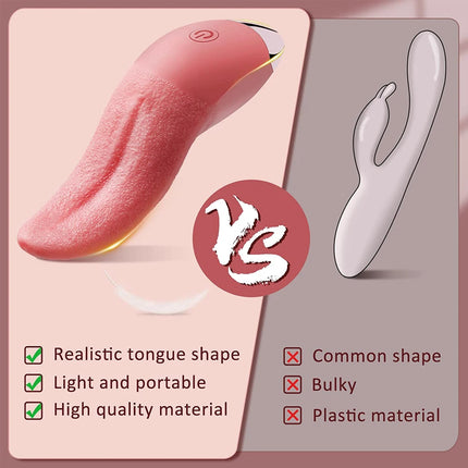Powerful Clitoral Tongue Licking Vibrator for Women Clit Nipples G-Spot Stimulator Female Vagina Massager Vibrator Adult Sex Toy