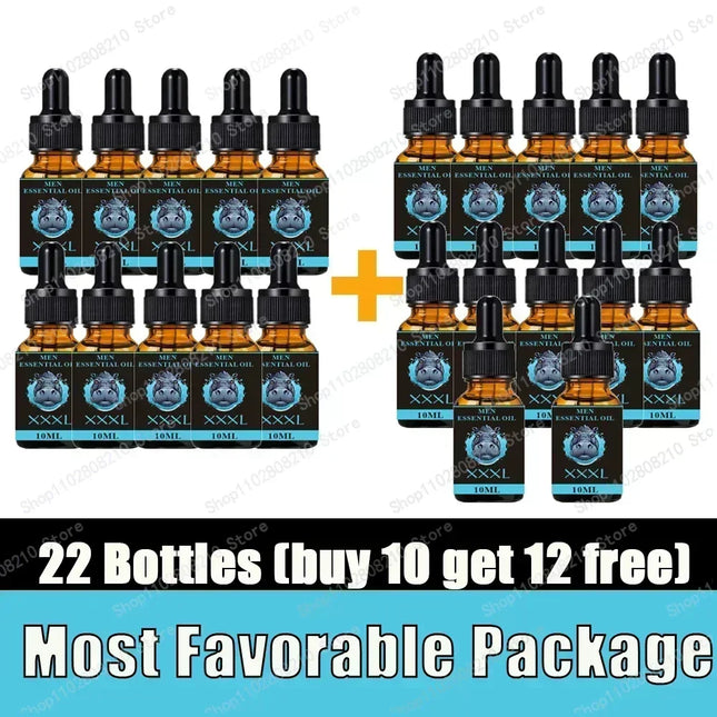 Penis Permanent Thickening, Increase XXL Growth Enlargement Massage Men's Cock Erection Lubricant Plant Extracts Massage Oil