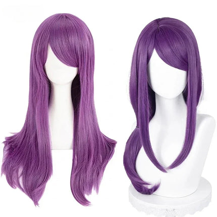 Anime Cosplay Kamishiro Rize Cosplay Wig 70cm Purple Rize Kamishiro Wigs Heat Resistant Synthetic Hair Wigs Halloween Party