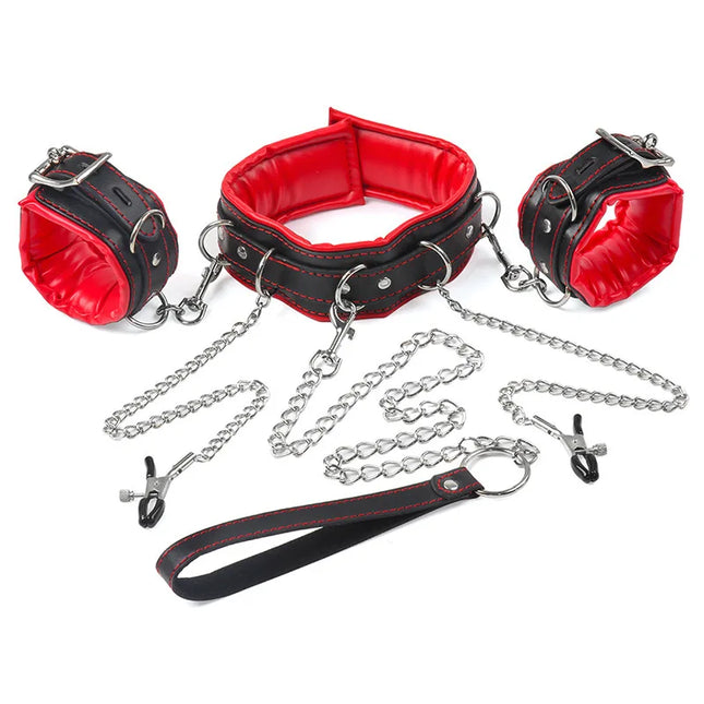 BDSM Bondage Restraints Choking Ring Slave Fetish Neck Collar Metal Chain BDSM Games Traction Flirt Sex Toys For Women Couples