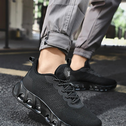 Men's air cushion casual sneakers spring summer lightweight outdoor racing running shoes breathable plus size speed sports shoes