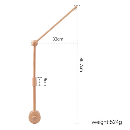 Baby Rattle Toy Bed Bell Bracket Wooden Mobile 0-12 Months Newborn Crochet Bed Bell Hanging Toys Holder Bracket Infant Crib Gift