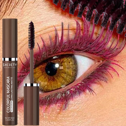 Wine Red Color Mascara Curl Thick Fiber Eyelash Extension Waterproof Non-smudding Blue Green Pink Black Eyes Lengthening Makeup