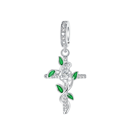 925 Sterling Silver Green Series Flower Tree Apple Pendant DIY Fine Beads Fit Original Charms Bracelet Women Jewelry Diy