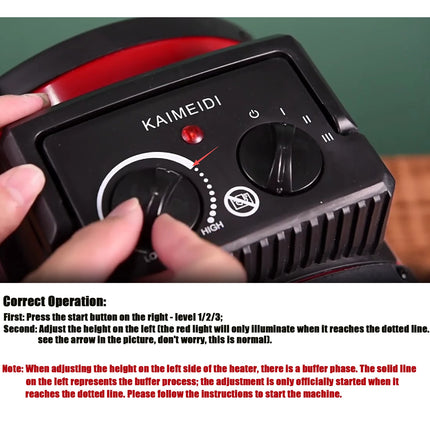 Industrial Portable Electric Heater Blower Natural Hot wind Adjustable Ceramic Heating Stove Radiator Thermal Air Warmer