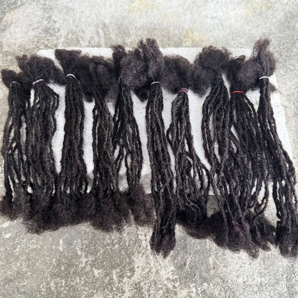 Handmade Interlocking Sisterlocks Curly Tips 100% Real Human Hair Permanent Micro Locs Extensions Natural Looking Soft Dreadlock