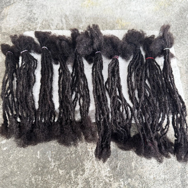 Handmade Interlocking Sisterlocks Curly Tips 100% Real Human Hair Permanent Micro Locs Extensions Natural Looking Soft Dreadlock