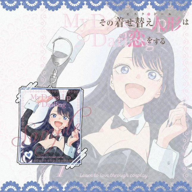 Anime My Dress-Up Darling Acrylic Pendant Keychains Kitagawa Marin Car Key Chain Key Ring Phone Bag Hanging Jewelry Gifts