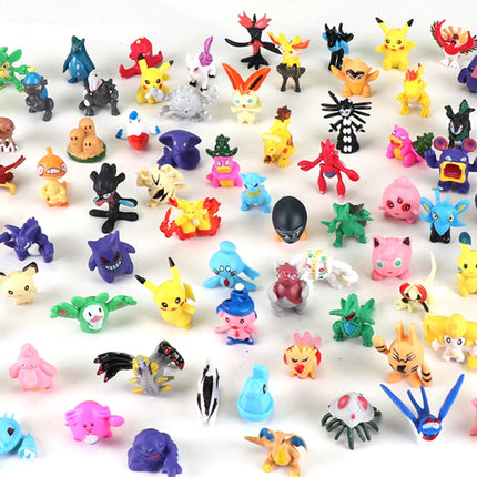 144pcs Pokemon Pikachu Action Figure Toys Mini Figures Model Toy Pikachu Anime Kids Doll Birthday Christmas Gifts