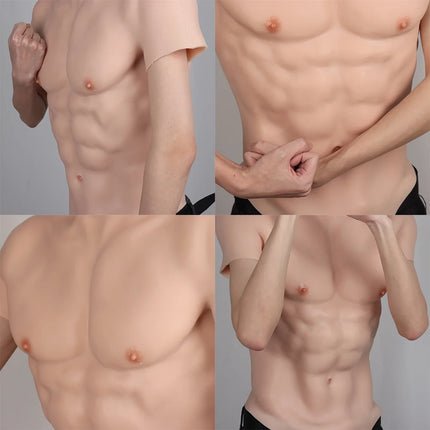 KnowU Muscle Suit Silicone Fake Chest Male Muscle for Cosplay Cross-dressing realistic Hunk silicone muscles