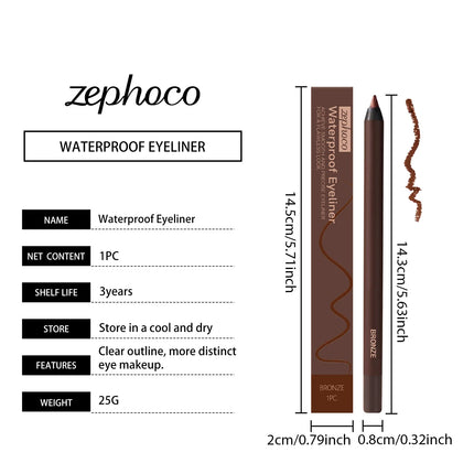 Eyeliner Pencil Waterproof Long Lasting Smooth Matte Eye Liner Fast Drying Smudge Resistant Black Eye Makeup Eyeliner Stamp Pen