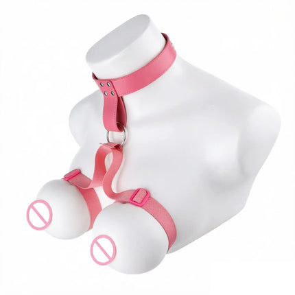 LICKER Chest Harness Belt PU Leather And Webbing Bra Erotic Corset Breast Pleasure Chest Binder Breast Bondage Female Sex Toys
