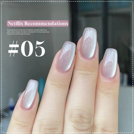 ZH Autumn And Winter Nails Toe Selling Whitening Glass Bead Cat Eye Gel Nail Polish Black Nails Nail Art Grey Cat Eye Nail Glue